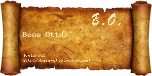 Bese Ottó névjegykártya